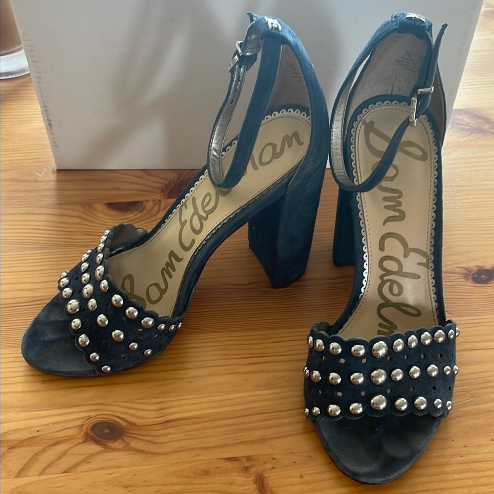 Sam Edelman Navy Blue Studded Women's Heels